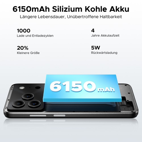 DOOGEE Note 56 Handy Ohne Vertrag Android 16  6,56" Smartphone 24GB+64GB 6150mAh - Bild 6 von 9