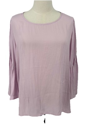 Dolan Shirt Women's Size LARGE Purple Bell Flutter Sleeve Lavendar Soft