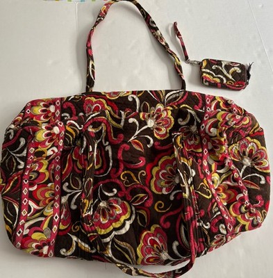 Huge Set Vera Bradley Puccini Large Travel Duffle Bag + Wristlet Purse Retired