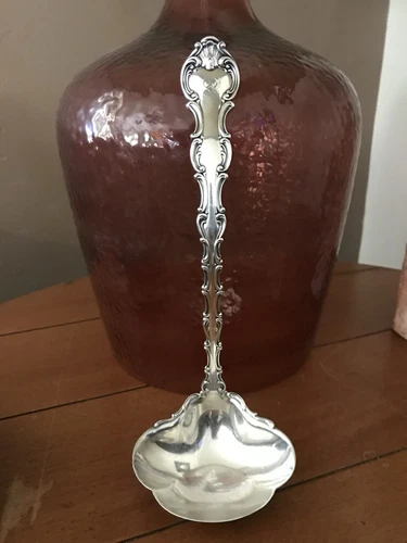 VTG Sterling Silver Gorham Strasbourg Oyster Ladle 10 3/4” 1897 Monogrammed B