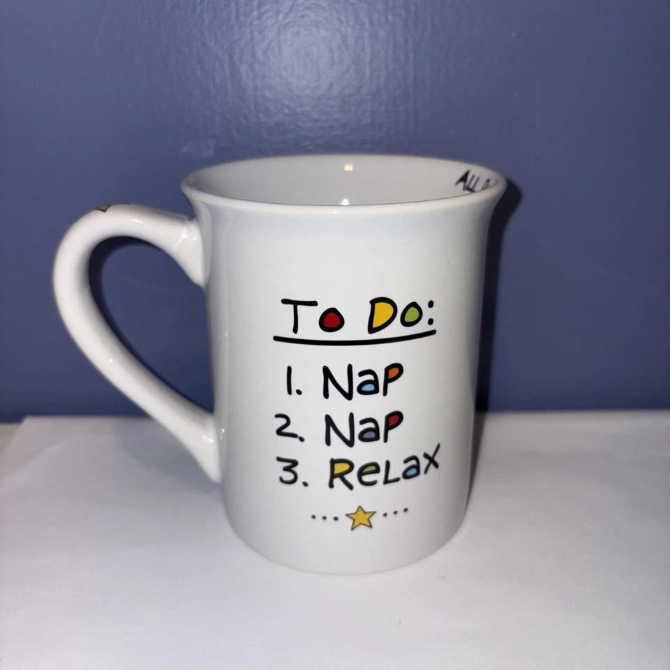 Taza de café, retirada, 16 oz. Divertido, nuestro nombre es barro, todo juega sin trabajo. Jubilación. Foto 3 de 4