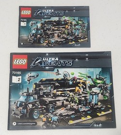 Lego 70165 Ultra Agents Missinon HQ w/Manuals Missing 4 Minifigures READ!