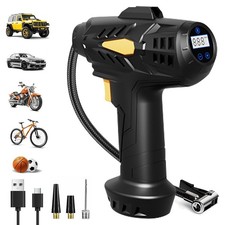 150 PSI Air Compressor Tire Inflator Fits Car Moto Bike Tires Air Pump Cordless
