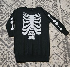 Shein Black Skeleton Sweater Dress Goth Halloween Size 0XL