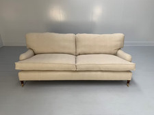 "Standard-Arm" 3-Seat Sofa Lord Browns - In Ian Mankin Herringbone Linen