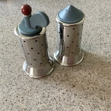 Alessi Pepper Mill and Salt Caster Set By MichaelGraves Italy Light Blue Used