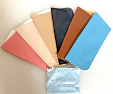6PCS Slip In Eyeglasses Case Soft Faux Fabric Protective Glasses Pouch
