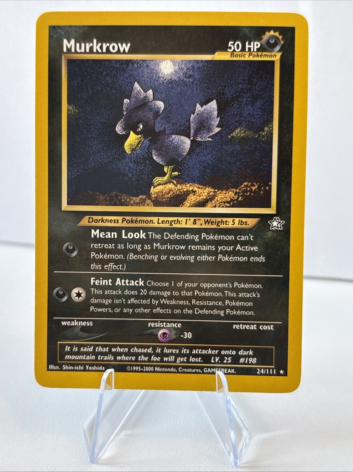 Murkrow 24/111 2000 Neo Genesis Pokemon Card TCG Vintage WOTC Non Holo Rare