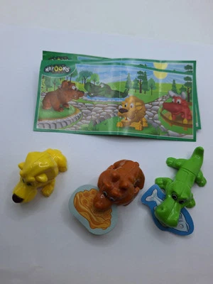 Ü-Eier Natoons - Hungrige Wildtiere 2016 - 3 Figuren + 3 BPZ- 1 Knochen fehlt - Bild 1 von 4