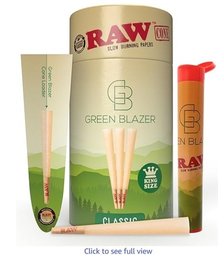 RAW Cones Classic King: 150 Pack Pre Rolled RAWthentic Rolling Papers w/ - 4 PAC