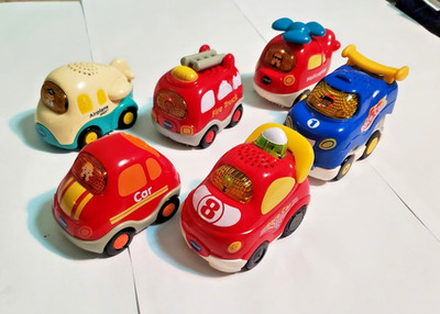 6 Vtech GO GO SMART WHEELS-HELICOPTER+AIRPLANE+FIRE TRUCK+RACE CAR