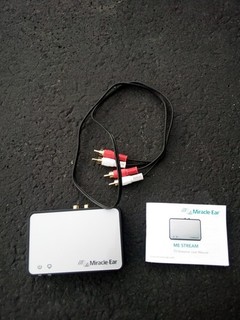 MIRACLE EAR TV STREAMER..WIRELESS HEARING AID...TV CORDS AND BOOKLET ONLY