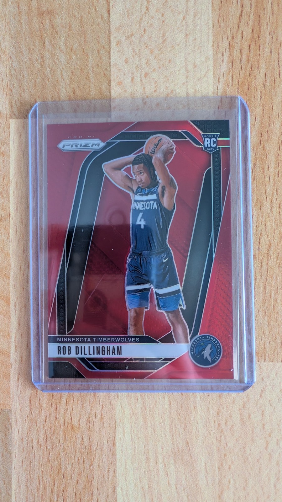 2024-25 Panini Prizm Rob Dillingham RC #250 Red /299 BULLS COLOR MATCH