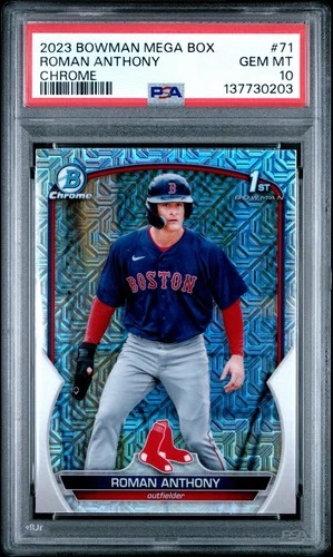 ROMAN ANTHONY 1st 2023 Bowman Chrome Mega Box Mojo Refractor PSA 10 GEM MINT