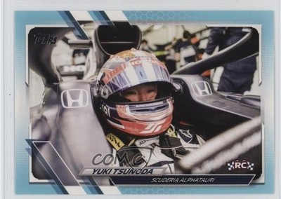 2021 Topps Formula 1 F1 Drivers Aqua 23/199 Yuki Tsunoda #37 Rookie RC 3rf