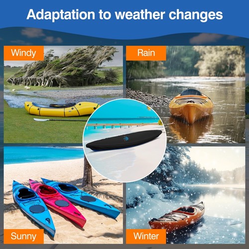 Kayak Cover 600D Canoe Cover for Outdoor Storage Heavy Duty & Waterproof, Fad... - Picture 7 of 7