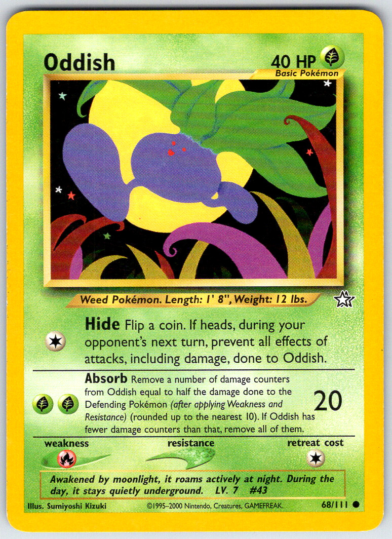 Oddish 068/111 Neo Genesis Common Unlimited 2000 MP