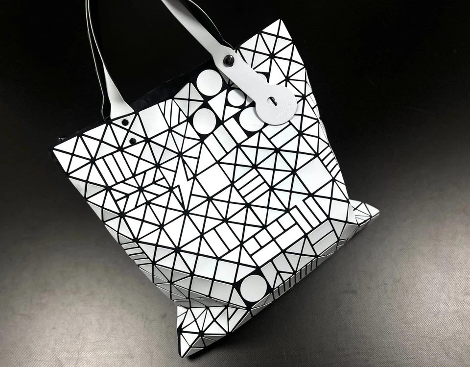 Auténtico bolso de mano para mujer BAO BAO ISSEY MIYAKE blanco prisma BB53-AG328 Foto 2 de 4