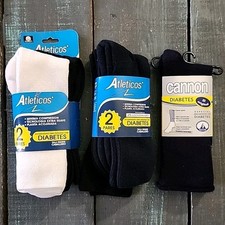 Lot Of 5 Pair Diabetic Socks Made In Mexico Mens Large