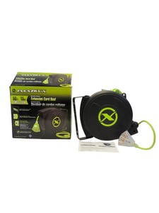 Flexzilla Retractable Extension Cord Reel 50ft 14/3 SJTOW 13 Amps FZ8140503