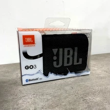 JBL - GO 3 Portable Waterproof Wireless Speaker, Includes USB-C Cable - Black