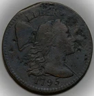 Photo of a 1795-P Large Cent from an eBay listing that sold on Jun 18, 2026