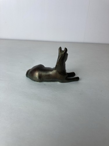 Vintage Gusseisen/Messing Metall Pferd Briefbeschwerer/Figur 3,5x2,5'' - Bild 4 von 8