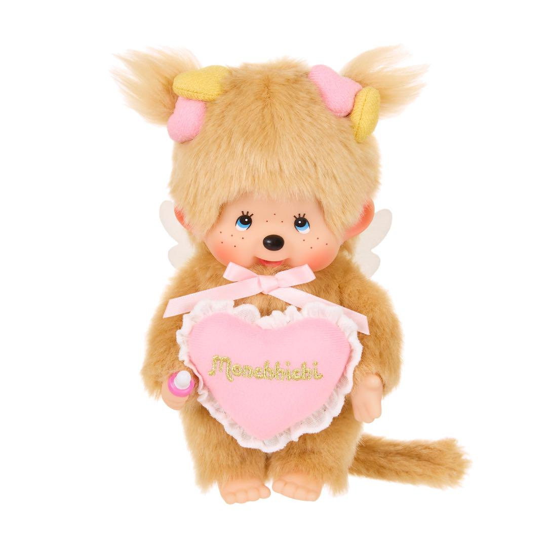 Sekiguchi - LOVE LOVE モンチッチ Sekiguchi Monchhichi 50th Love Happy Angel Girl S Size H8.46