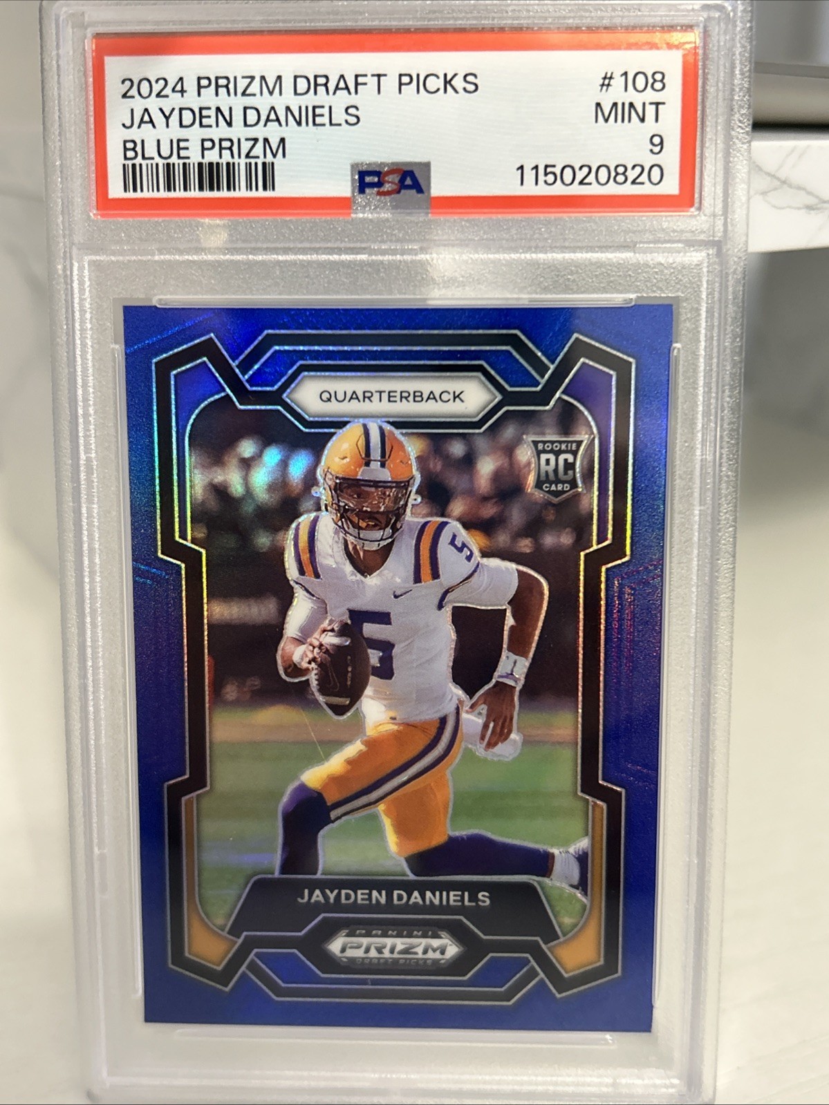 2024 Panini Prizm Draft Picks - Jayden Daniels #108 Blue Prizm /199 (RC)