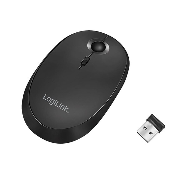 Logilink ID0204 Funk & Bluetooth Dual-Maus, 2,4 Ghz, 800/1200/1600 Dpi, Schwarz-image