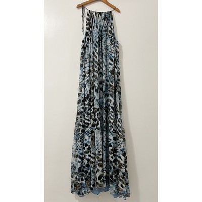 sachin and babi light blue dress Olive Pleated Maternity Halter Dress