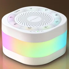 Glocusent White Noise Sound Machine for Sleep, 44 Sounds Includes 