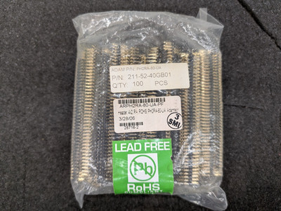 New, Adam Tech, PH2RA-80-UA, CONN HEADER R/A 80POS 2.54MM - Lot of 100pcs