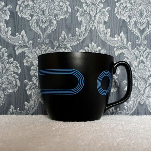 Ikea Sorla Jumbo Tasse ✨ Becher + Untertasse ✨ Schallplatte Look ✨ schwarz blau - Bild 2 von 8