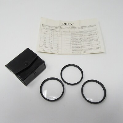 Rilex CU +1 +2 and +4 Close Up Optical Filter Lens 52 mm made in Japan w/case