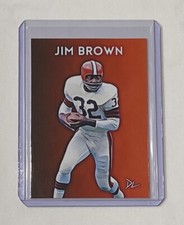 Jim Brown Limited Edition Artist Signed Cleveland Browns Card 4/10