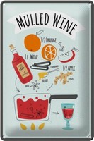 Blechschild Rezept Mulled Wine Orange Wine Anise 20X30Cm Deko Schild Tin Sign