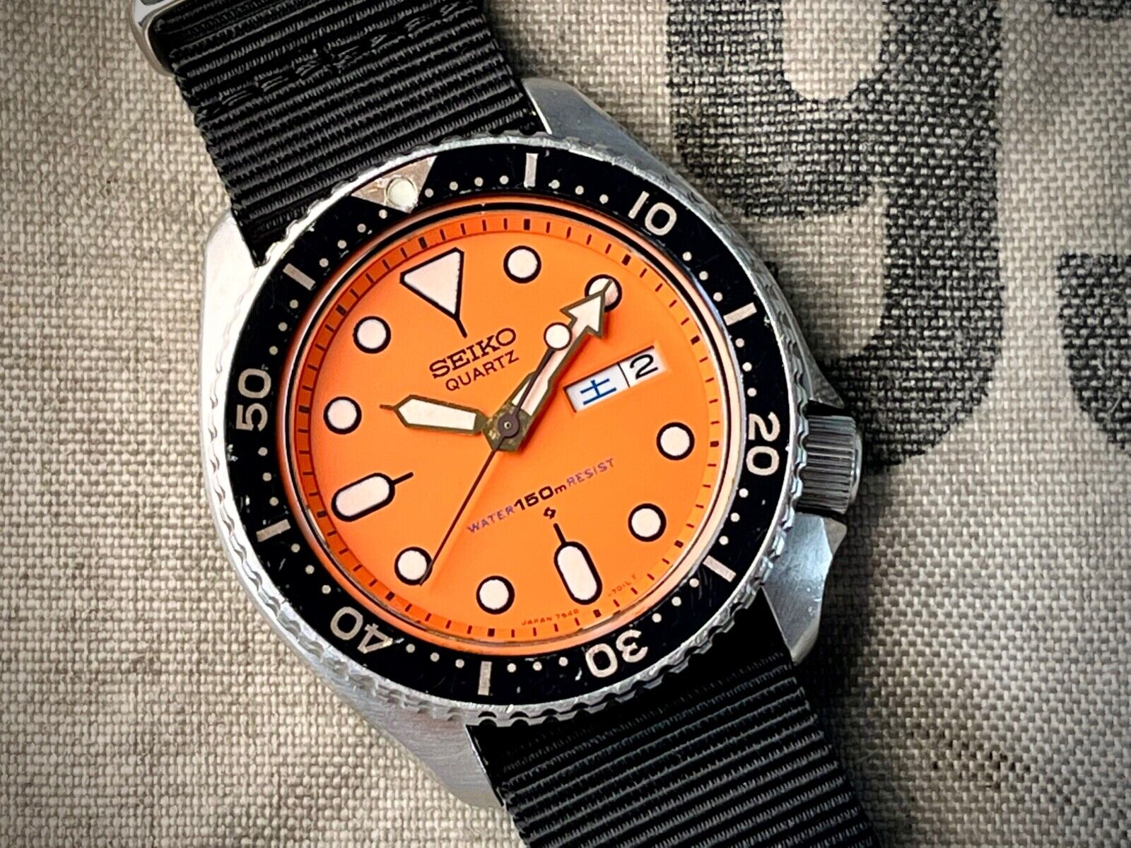 Vintage 1981 Seiko 7548-700C Rare Orange Dial Divers Watch JDM Original |  eBay