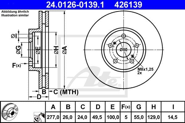 Disques de frein Toyota Avensis 1.8 VVT-I efficaces sous la pluie