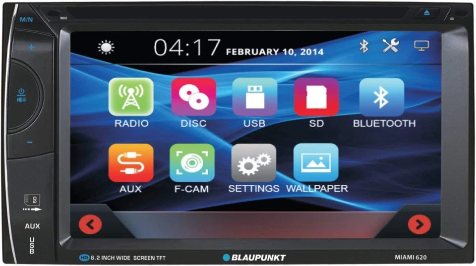 BLAUPUNKT CAR AUDIO DOUBLE DIN 6.2" TOUCHSCREEN LCD DVD CD MP3 BLUETOOTH STEREO - Image 4 of 4