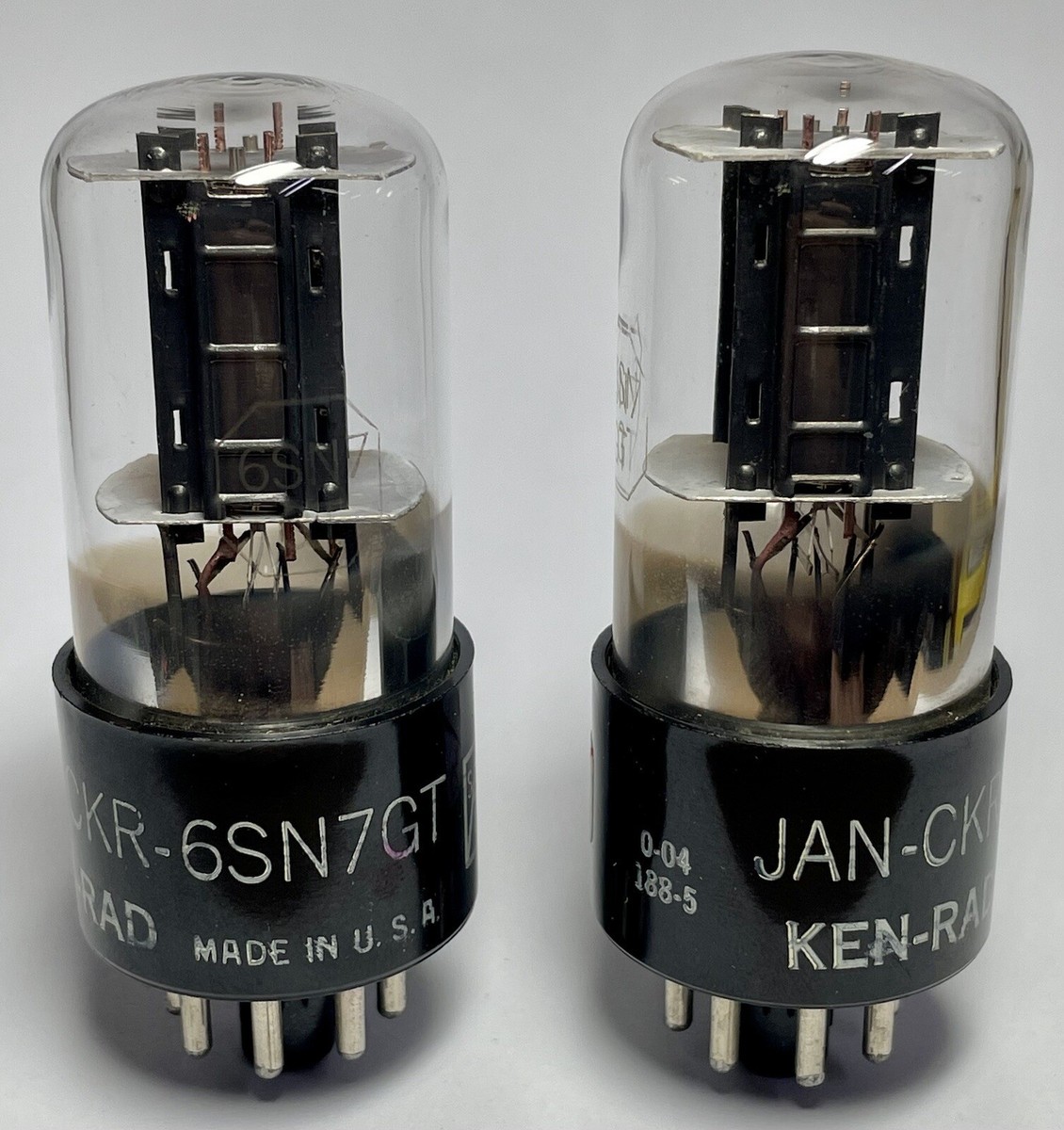 2X 6SN7 tube GT JAN-CKR Ken-Rad parallel plates,NOS USA 2X 6SN7 tube GT JAN-CKR Ken-Rad parallel plates,NOS USA