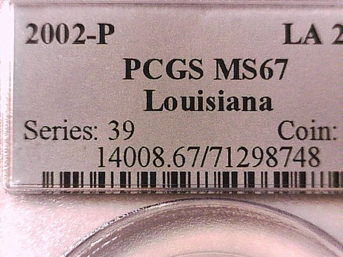 2002 P Washington State Quarter PCGS MS 67 Louisiana 71298748 - Picture 3 of 3