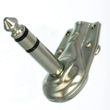 NEW! PC-TJ056 1/4 6.35 mm Stereo TRS Right Angle Guitar Plug Flat Male Connector