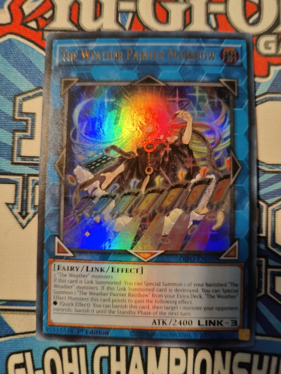 Yugioh THE WEATHER PAINTER MOONBOW DIFO ULTRA 1ST ED NM | eBay Yugioh THE WEATHER PAINTER MOONBOW DIFO ULTRA 1ST ED NM | eBay