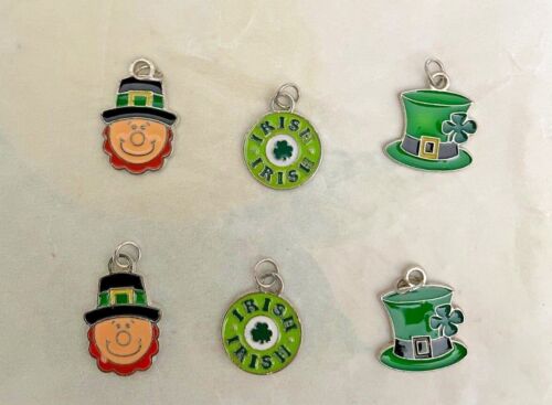 St Patrick's Day Irish Charms for Jewellery Making - Set 6 - Picture 1 of 1