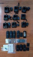 Lot of Motorola Radius SP50 SP50+ Radios, Parts and Chargers FOR PARTS OR REPAIR