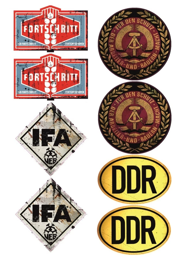 DDR Aufkleber Set FORTSCHRITT Traktor Bauern Ossi VEB IFA Oldtimer Ostalgie Nr.5