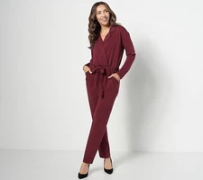 Women with Control Attitudes Petite French Terry Shirt Windsor Wine L New