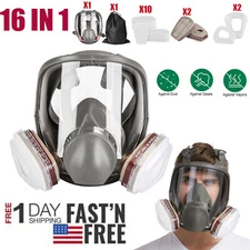 Facepiece Reusable Respirator Full Face Gas Mask For Painting Spraying 6800 6000