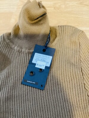LCR BLACH EDITION MEN TURTLE NECK SWEATER IN CAMEL COLOR SIZE:2XL( MADE IN TURKY